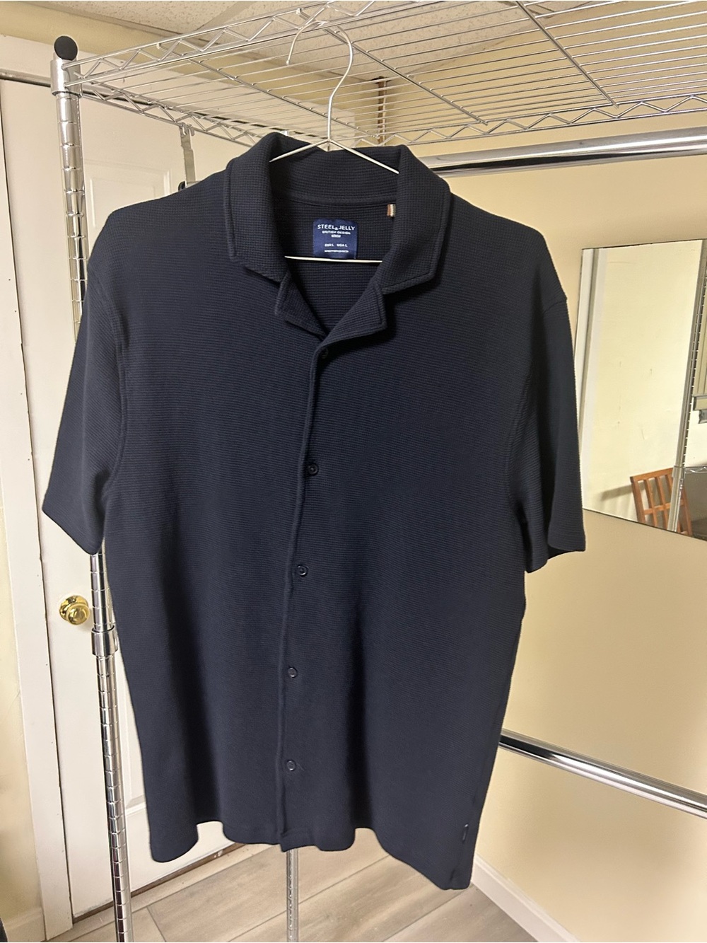 Steel & Jelly Navy Short-Sleeve Button Down Shirt